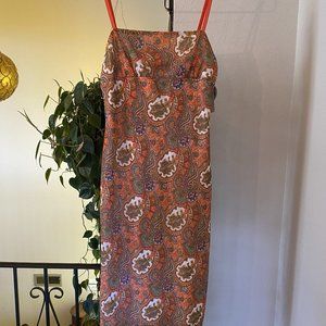 Orange Paisley Dress from Wanted Clothing Company